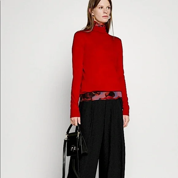 ZARA Seidel Jumper Red Turtleneck Sweater - Picture 8 of 15
